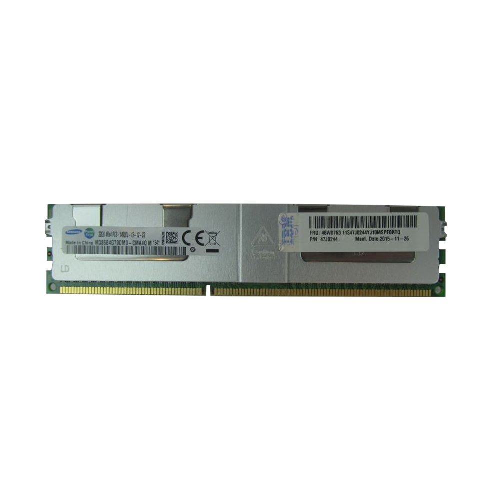 46W0761 | 32GB (1X32GB) 1866MHZ PC3-14900 CL13 ECC REGISTERED QUAD RANK 1.5V DDR3