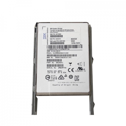 00AK334 - IBM 800Gb 2.5" SAS 6gbps SSD for Storwize V5000 (2078-AC92)